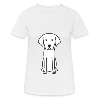 Cao De Castro Laboreiro Hund Cartoon Kawaii Illustr - Frauen T-Shirt atmungsaktiv - Weiß - Vorne - AI Model Female 172 dark (172cm)