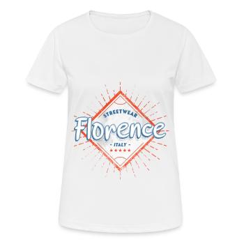 Florence Florence Italy City Skyline Love - Women's Breathable T-Shirt - white - Front - AI Model Female 172 dark (172cm)