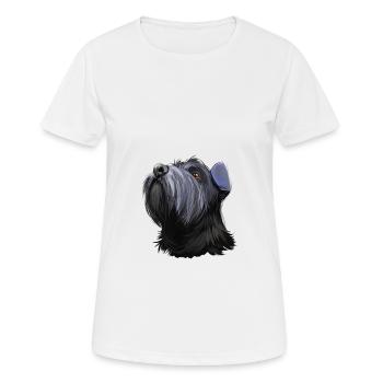 Mittelschnauze Standard Schnauzer Hund Illustration - Frauen T-Shirt atmungsaktiv - Weiß - Vorne - AI Model Female 172 dark (172cm)