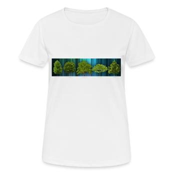 différents arbres - T-shirt respirant Femme - blanc - Devant - AI Model Female 172 dark (172cm)