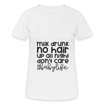 baby life gift baby offspring birth Elternbab - Women's Breathable T-Shirt - white - Front - AI Model Female 172 dark (172cm)