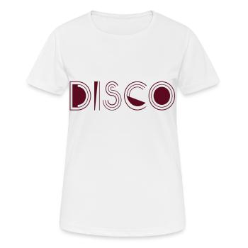 Disco - Frauen T-Shirt atmungsaktiv - Weiß - Vorne - AI Model Female 172 dark (172cm)