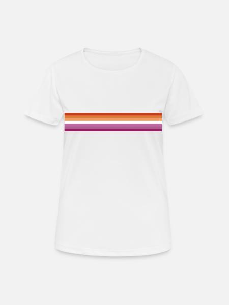 Lesbian Pride Flag - Women's Breathable T-Shirt - white