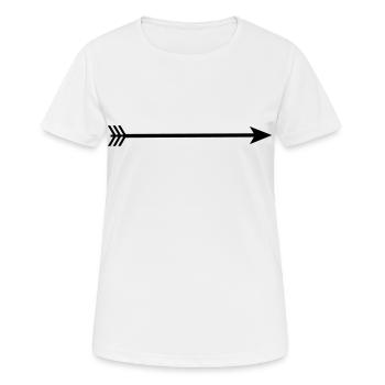 Symboles fléchés Caractère - T-shirt respirant Femme - blanc - Devant - AI Model Female 172 dark (172cm)