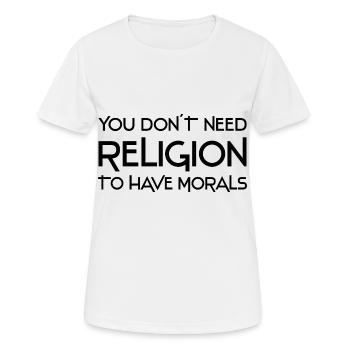 Atheismus - Frauen T-Shirt atmungsaktiv - Weiß - Vorne - AI Model Female 172 dark (172cm)