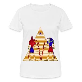 Egyptian gods ancient Pyramid - Women's Breathable T-Shirt - white - Front - AI Model Female 172 dark (172cm)