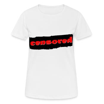 Censored LOGO - Women's Breathable T-Shirt - white - Front - AI Model Female 172 dark (172cm)