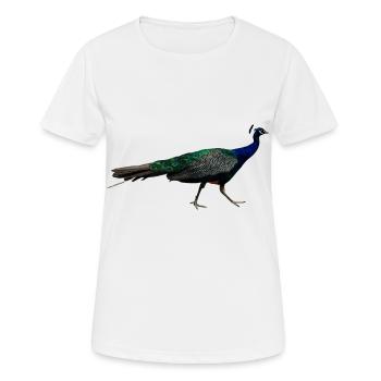 Les paons sont des oiseaux merveilleux - T-shirt respirant Femme - blanc - Devant - AI Model Female 172 dark (172cm)