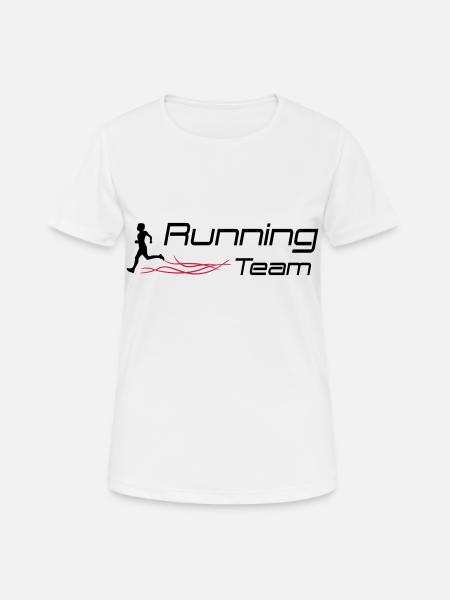 running team - Women's Breathable T-Shirt - white