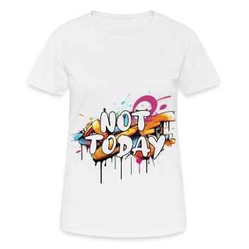 pas aujourd’hui graffiti aérographe je déteste lundi - T-shirt respirant Femme - blanc - Devant - AI Model Female 172 dark (172cm)