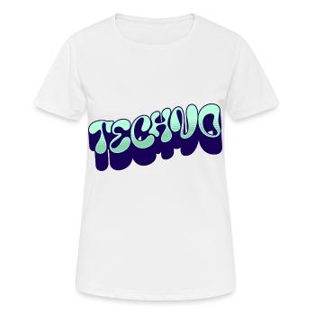 Techno - Women's Breathable T-Shirt - white - Front - AI Model Female 172 dark (172cm)