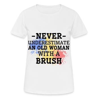 Dire peintre cadeau artiste peintre artiste - T-shirt respirant Femme - blanc - Devant - AI Model Female 172 dark (172cm)