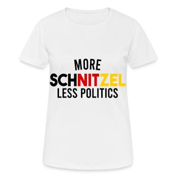 Politique politique escalopes - T-shirt respirant Femme - blanc - Devant - AI Model Female 172 dark (172cm)