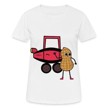 Peanut Car Driver Permis de conduire pour enfants Conducteur - T-shirt respirant Femme - blanc - Devant - AI Model Female 172 dark (172cm)