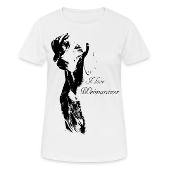 Weimaraner - Women's Breathable T-Shirt - white - Front - AI Model Female 172 dark (172cm)