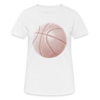 basketball - Women's Breathable T-Shirt - white - Front - AI Model Female 172 dark (172cm)