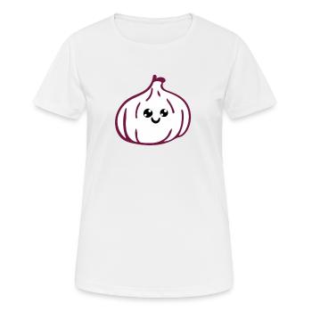 Knoblauch - Frauen T-Shirt atmungsaktiv - Weiß - Vorne - AI Model Female 172 dark (172cm)