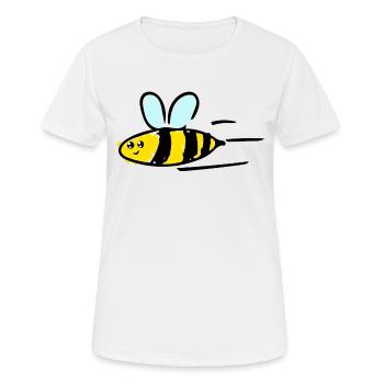 Biene - Frauen T-Shirt atmungsaktiv - Weiß - Vorne - AI Model Female 172 dark (172cm)