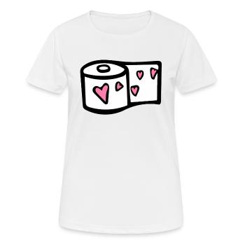 Toilet paper - Women's Breathable T-Shirt - white - Front - AI Model Female 172 dark (172cm)