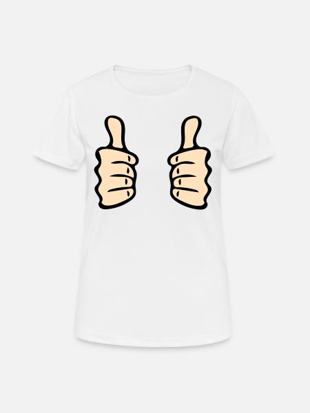 pollice - Maglietta da donna traspirante - bianco