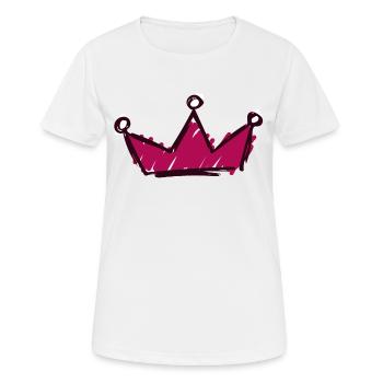 Krone - Frauen T-Shirt atmungsaktiv - Weiß - Vorne - AI Model Female 172 dark (172cm)