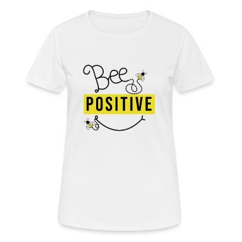 Bee Positive - Women's Breathable T-Shirt - white - Front - AI Model Female 172 dark (172cm)