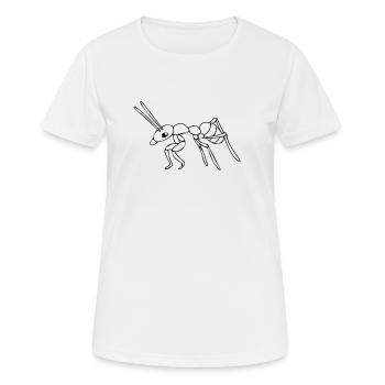 Ant - drawing - Women's Breathable T-Shirt - white - Front - AI Model Female 172 dark (172cm)