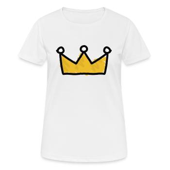 couronne - T-shirt respirant Femme - blanc - Devant - AI Model Female 172 dark (172cm)