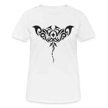 Raies épineuses - T-shirt respirant Femme - blanc - Devant - AI Model Female 172 dark (172cm)