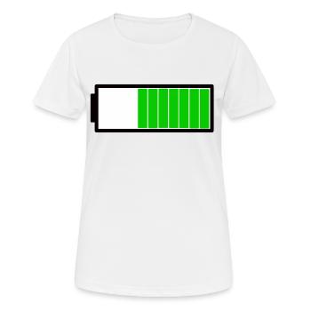 Charging bar battery - Women's Breathable T-Shirt - white - Front - AI Model Female 172 dark (172cm)