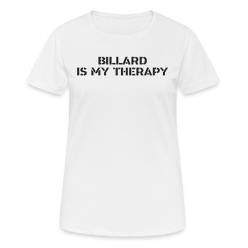 Billiards - Billiards is my therapy - Women's Breathable T-Shirt - white - Front - AI Model Female 172 dark (172cm)