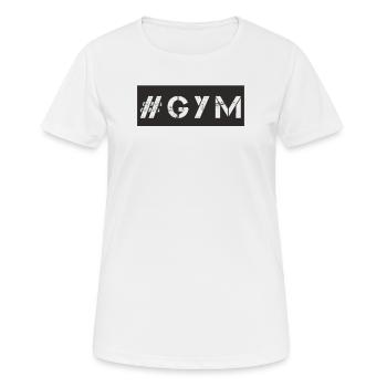 Fitness - #Gym - T-shirt respirant Femme - blanc - Devant - AI Model Female 172 dark (172cm)