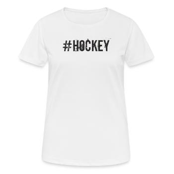 Hockey - #Hockey - T-shirt respirant Femme - blanc - Devant - AI Model Female 172 dark (172cm)