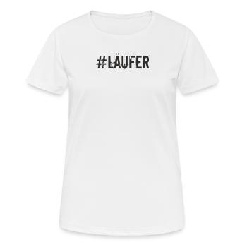 Laufen - #läufer - Frauen T-Shirt atmungsaktiv - Weiß - Vorne - AI Model Female 172 dark (172cm)