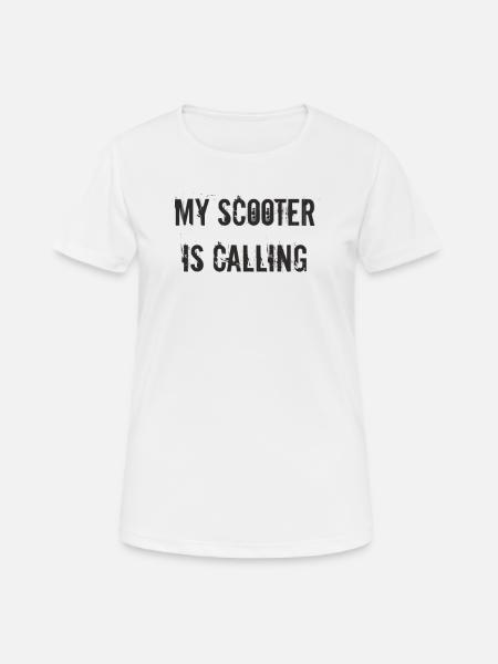 Scooter - My Scooter is calling - Women's Breathable T-Shirt - white