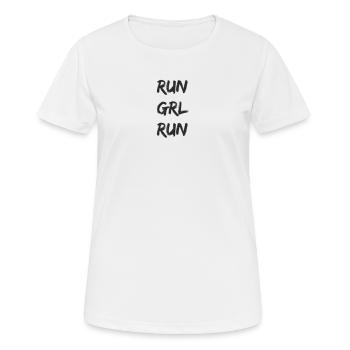 Running - run grl run - Women's Breathable T-Shirt - white - Front - AI Model Female 172 dark (172cm)