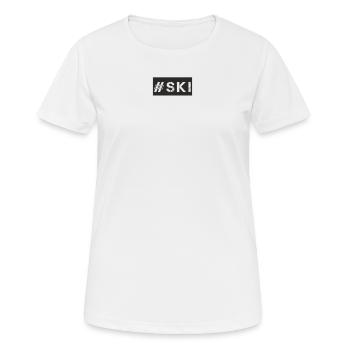 Ski - #ski - Frauen T-Shirt atmungsaktiv - Weiß - Vorne - AI Model Female 172 dark (172cm)