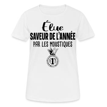 Moustique Insecte Piquer Cadeau Humour Suceur - T-shirt respirant Femme - blanc - Devant - AI Model Female 172 dark (172cm)