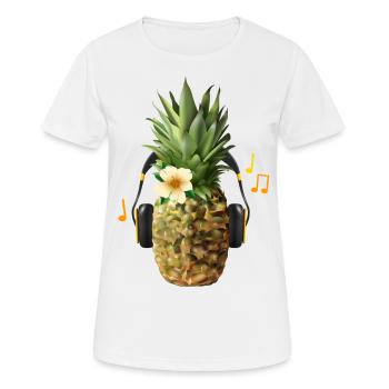 Bestseller Ananas Design - Frauen T-Shirt atmungsaktiv - Weiß - Vorne - AI Model Female 172 dark (172cm)