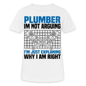 Klempner - Frauen T-Shirt atmungsaktiv - Weiß - Vorne - AI Model Female 172 dark (172cm)