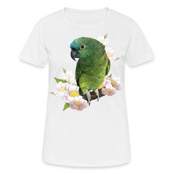 L’amazone à front bleu - T-shirt respirant Femme - blanc - Devant - AI Model Female 172 dark (172cm)