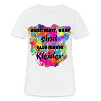 Bunt,Bunt, Bunt - Frauen T-Shirt atmungsaktiv - Weiß - Vorne - AI Model Female 172 dark (172cm)