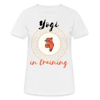 Yogi en formation - T-shirt respirant Femme - blanc - Devant - AI Model Female 172 dark (172cm)
