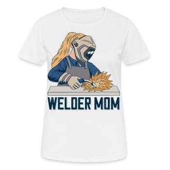 Welder Mama for welders and - Women's Breathable T-Shirt - white - Front - AI Model Female 172 dark (172cm)