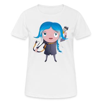 Faye - Frauen T-Shirt atmungsaktiv - Weiß - Vorne - AI Model Female 172 dark (172cm)