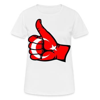 Drapeau de la Turquie Tout effacer l’icône - T-shirt respirant Femme - blanc - Devant - AI Model Female 172 dark (172cm)