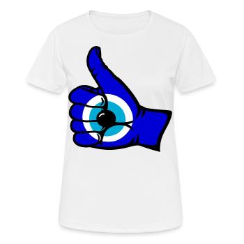 Icône Nazar OK - T-shirt respirant Femme - blanc - Devant - AI Model Female 172 dark (172cm)