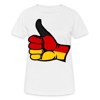 Drapeau de l’Allemagne Tout effacer l’icône - T-shirt respirant Femme - blanc - Devant - AI Model Female 172 dark (172cm)