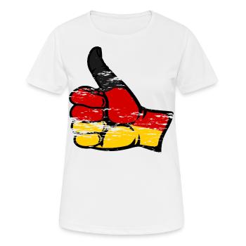 Allemagne Drapeau Tout Effacer l’icône utilisée - T-shirt respirant Femme - blanc - Devant - AI Model Female 172 dark (172cm)
