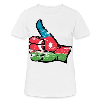 Drapeau de l’Azerbaïdjan Tout Effacer l’icône utilisée - T-shirt respirant Femme - blanc - Devant - AI Model Female 172 dark (172cm)